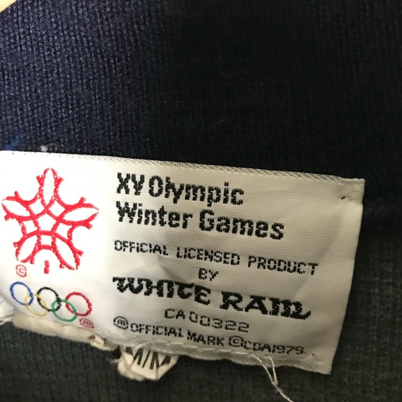 Vintage 1988 Olympics Winter Games White Ram Full Zip Sweater - Picture 3 of 5